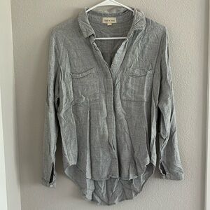 Cloth & stone button flannel shirt